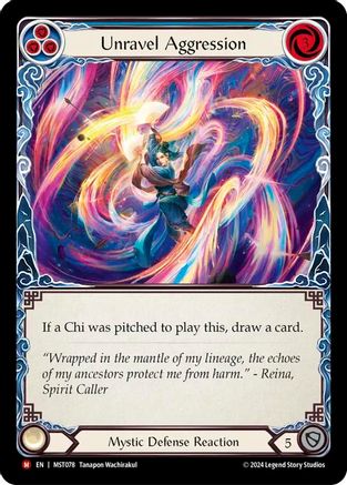 Unravel Aggression (MST078) Rainbow Foil - Part the Mistveil