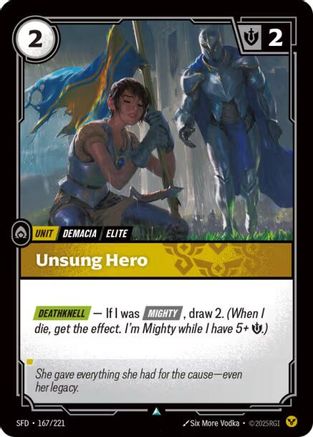 Unsung Hero (167) Foil - Spiritforged