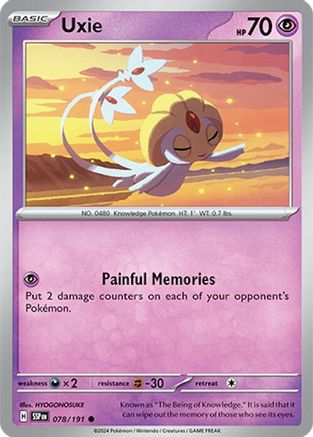 Uxie (78) Reverse Holofoil - Surging Sparks