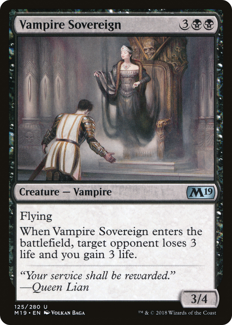 Vampire Sovereign (125) - Core Set 2019 Foil