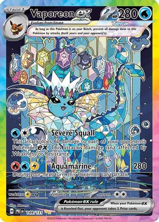 Vaporeon ex (Alternate Full Art) (149) Holofoil - Prismatic Evolutions