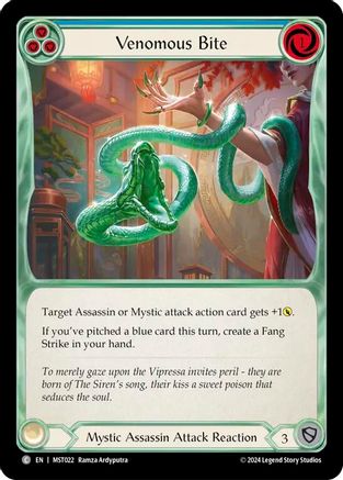 Venomous Bite (Blue) (MST022) Rainbow Foil - Part the Mistveil