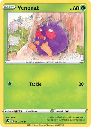 Venonat (1) Reverse Holofoil - Silver Tempest