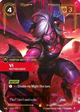 Vi – Hotheaded (Alternate Art) (030a) Foil - Unleashed