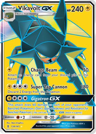 Vikavolt GX (Full Art) (134) Holofoil - Guardians Rising