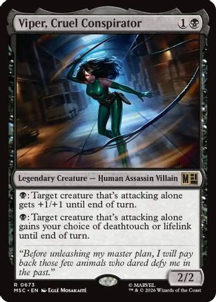 Viper, Cruel Conspirator (673) Foil - Commander: Marvel Super Heroes