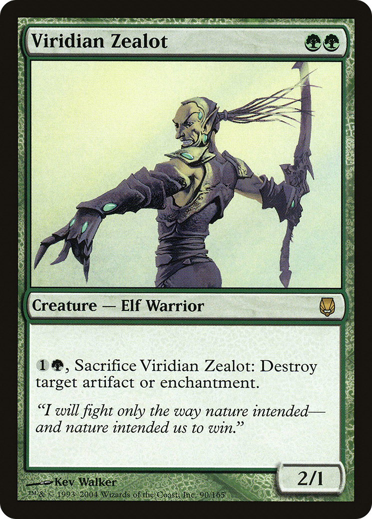 Viridian Zealot (090) Foil - Darksteel