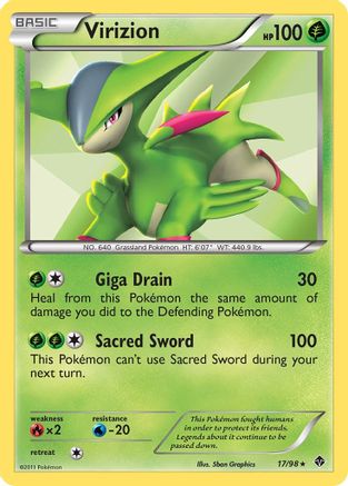 Virizion (17) Reverse Holofoil - Emerging Powers