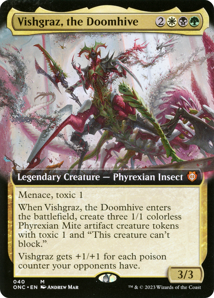 Vishgraz, the Doomhive (Extended Art) (040) - Phyrexia: All Will Be One Commander Foil