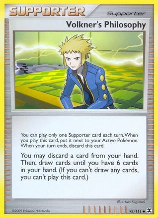 Volkner's Philosophy (98) Reverse Holofoil - Rising Rivals