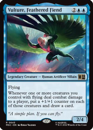 Vulture, Feathered Fiend (645) Foil - Commander: Marvel Super Heroes