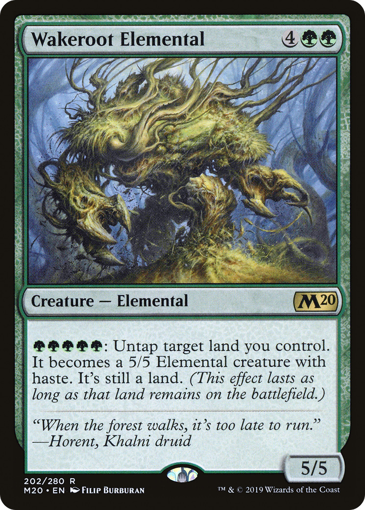 Wakeroot Elemental (202) - Core Set 2020 Foil