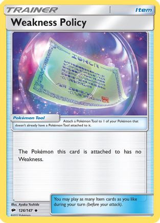 Weakness Policy (126) Reverse Holofoil - Burning Shadows