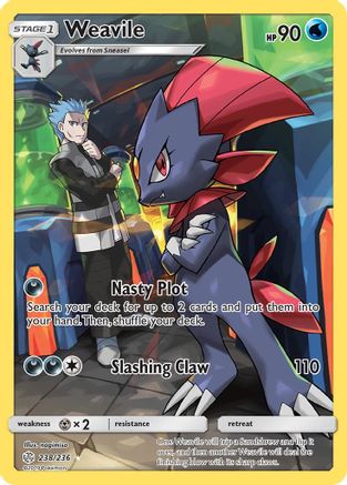 Weavile (Full Art) (238) Holofoil - Cosmic Eclipse