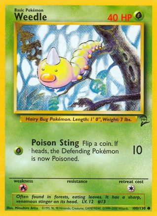 Weedle (100) - Base Set 2