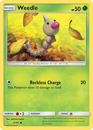 Weedle (3) Reverse Holofoil - Team Up