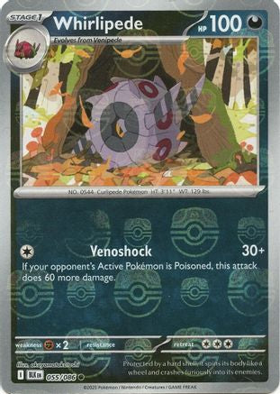 Whirlipede (Master Ball Pattern) (55) Reverse Holofoil - Black Bolt