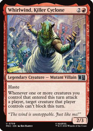 Whirlwind, Killer Cyclone (709) Foil - Commander: Marvel Super Heroes