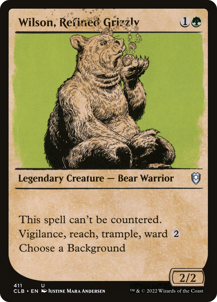 Wilson, Refined Grizzly (Showcase) (411) - Commander Legends: Battle for Baldur's Gate Foil
