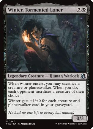 Winter, Tormented Loner (240) Foil - Reality Fracture