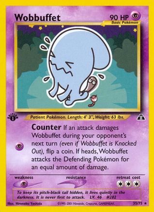 Wobbuffet (35) (1st Edition) - Neo Discovery