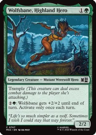 Wolfsbane, Highland Hero (767) - Commander: Marvel Super Heroes