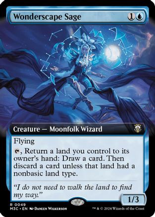 Wonderscape Sage (Extended Art) (049) Ripple Foil - Commander: Modern Horizons 3