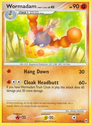 Wormadam Sandy Cloak (50) Reverse Holofoil - Arceus