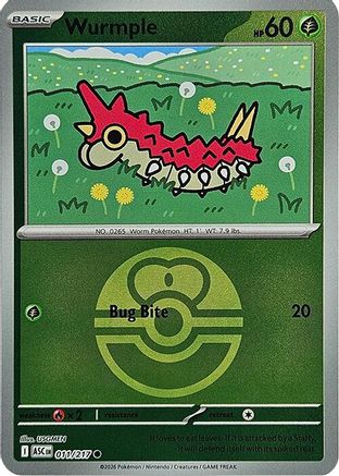 Wurmple (Love Ball) (11) Reverse Holofoil - Ascended Heroes