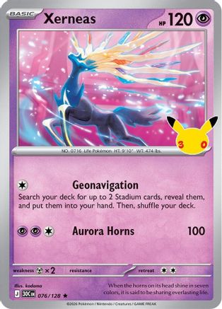 Xerneas (76) Holofoil - 30th Celebration