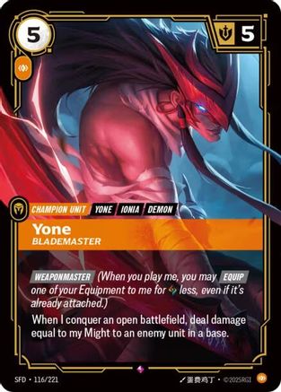 Yone – Blademaster (116) Foil - Spiritforged
