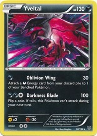Yveltal (Cracked Ice Holo) (Deck Exclusives) (78) Holofoil - XY Base Set