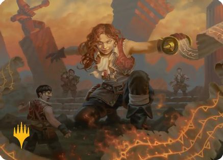 Zealous Lorecaster (014s) Gold-Stamped - Art Series: Secrets of Strixhaven