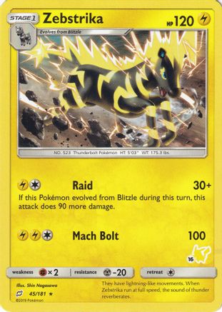 Zebstrika (#16 Pikachu) (45) - Battle Academy