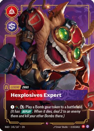 Ziggs, Hexplosives Expert (141) Foil - Radiance