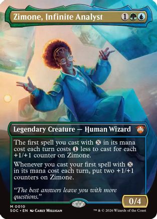 Zimone, Infinite Analyst (Borderless) (010) Foil - Commander: Secrets of Strixhaven