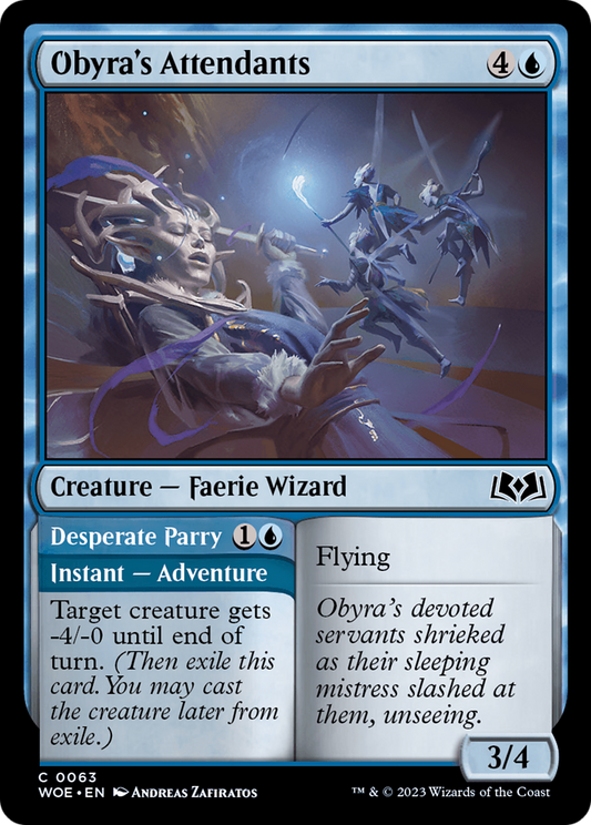 Obyra's Attendants // Desperate Parry [Wilds of Eldraine] Foil