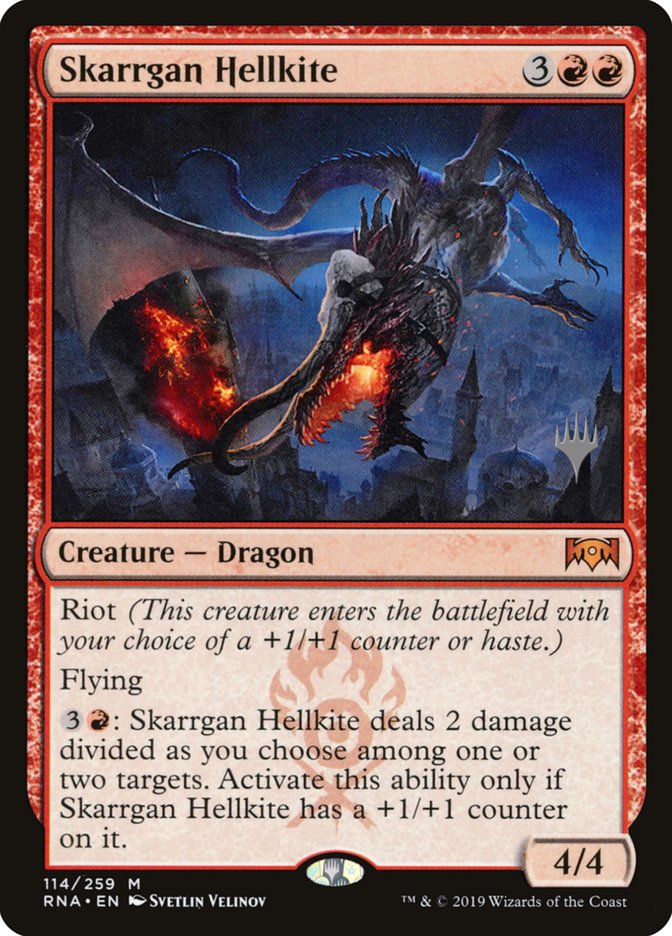 Skarrgan Hellkite (Promo Pack) [Ravnica Allegiance Promos] | Silver Goblin