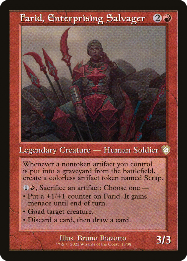 Farid, Enterprising Salvager (Retro) (013) - The Brothers' War Commander