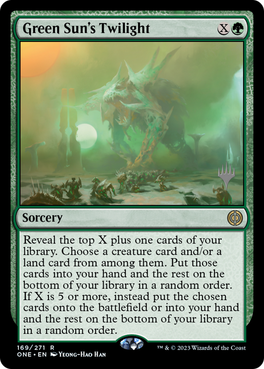 Green Sun's Twilight (Promo Pack) [Phyrexia: All Will Be One Promos] Foil