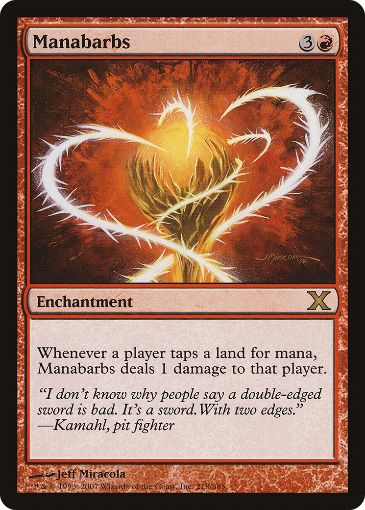 Manabarbs (218) Foil - Tenth Edition