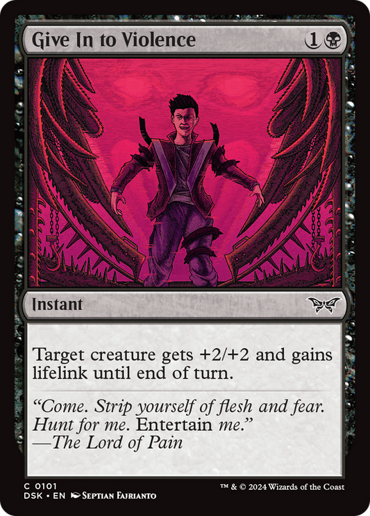 Give In to Violence [Duskmourn: House of Horror] Foil