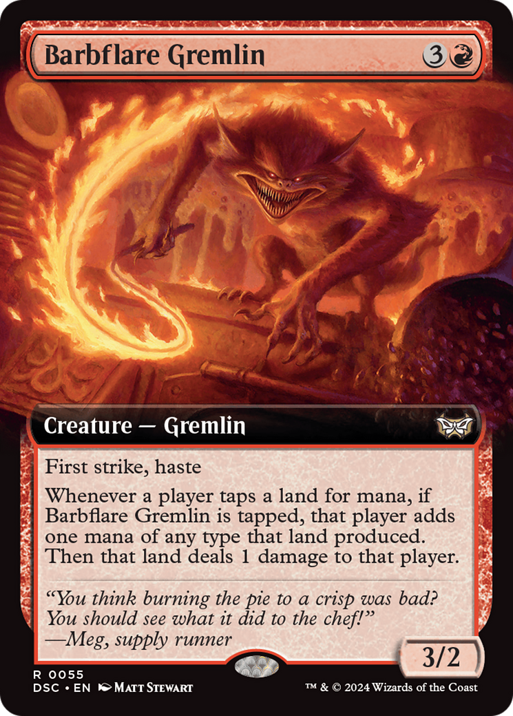 Barbflare Gremlin (Extended Art) [Duskmourn: House of Horror Commander] | Silver Goblin