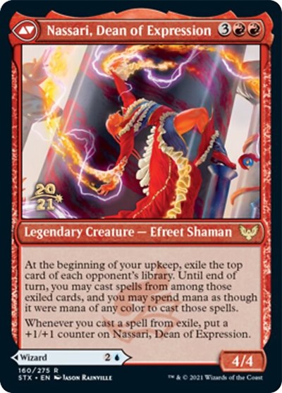 Uvilda, Dean of Perfection // Nassari, Dean of Expression [Strixhaven: School of Mages Prerelease Promos] | Silver Goblin