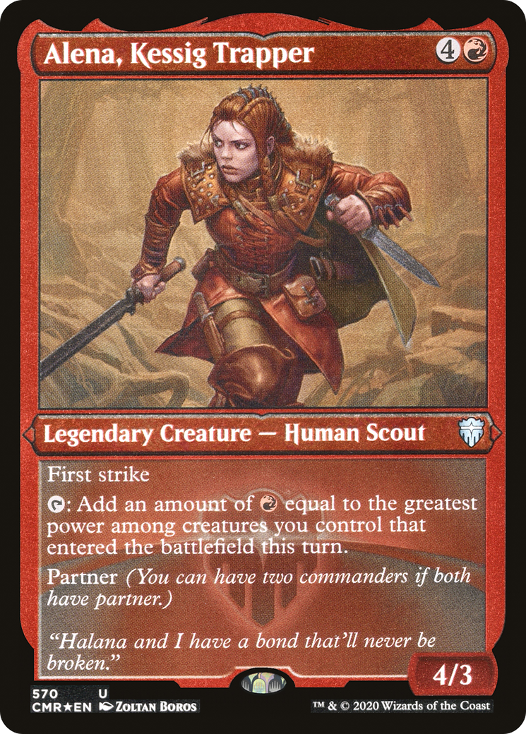 Alena, Kessig Trapper (Foil Etched) [Commander Legends] | Silver Goblin