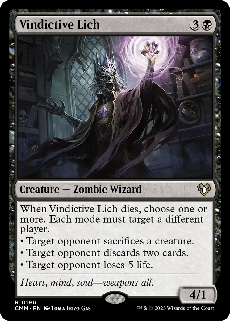 Vindictive Lich [Commander Masters] Foil