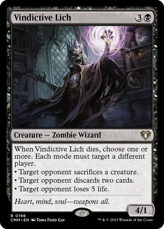 Vindictive Lich [Commander Masters] Foil