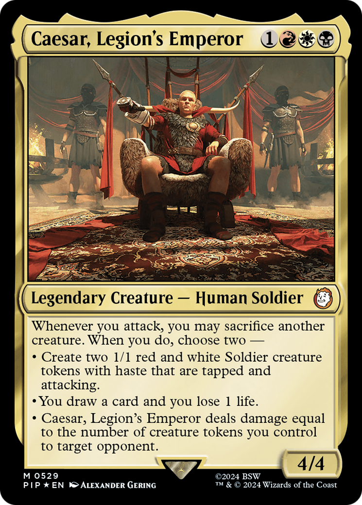 Caesar, Legion's Emperor (Surge Foil) [Fallout] | Silver Goblin