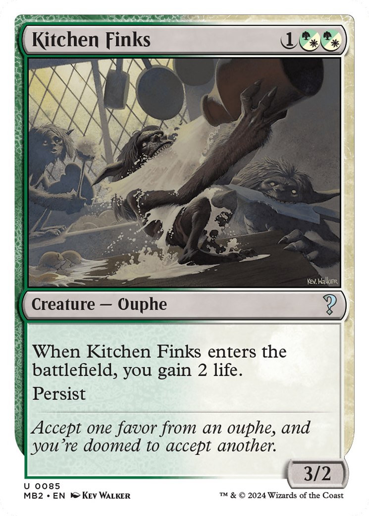 Kitchen Finks (White Border) [Mystery Booster 2] | Silver Goblin