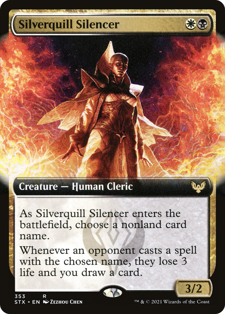 Silverquill Silencer (Extended Art) [Strixhaven: School of Mages] Foil